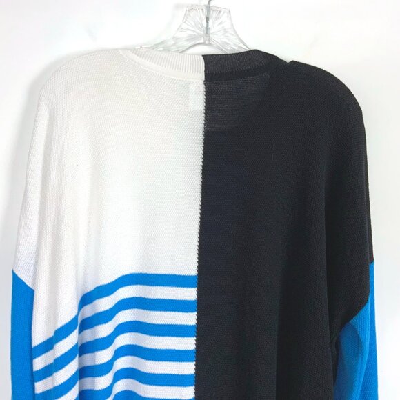 Planet by Lauren G Color Block Crew Neck Light Knit Lagenlook Sweater Sz OS - Picture 9 of 16